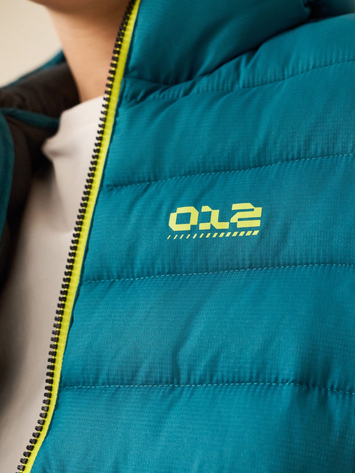 Dsiney Kidz - Teal Blue Reflective Quilted Midweight Hooded Jacket (3-17yrs) image 5
