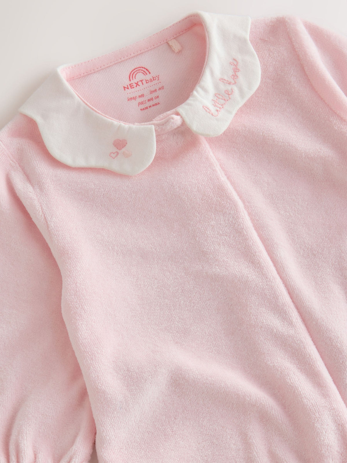 Dsiney Kidz - Pink Collar Velour Baby Sleepsuit (0mths-3yrs) image 9