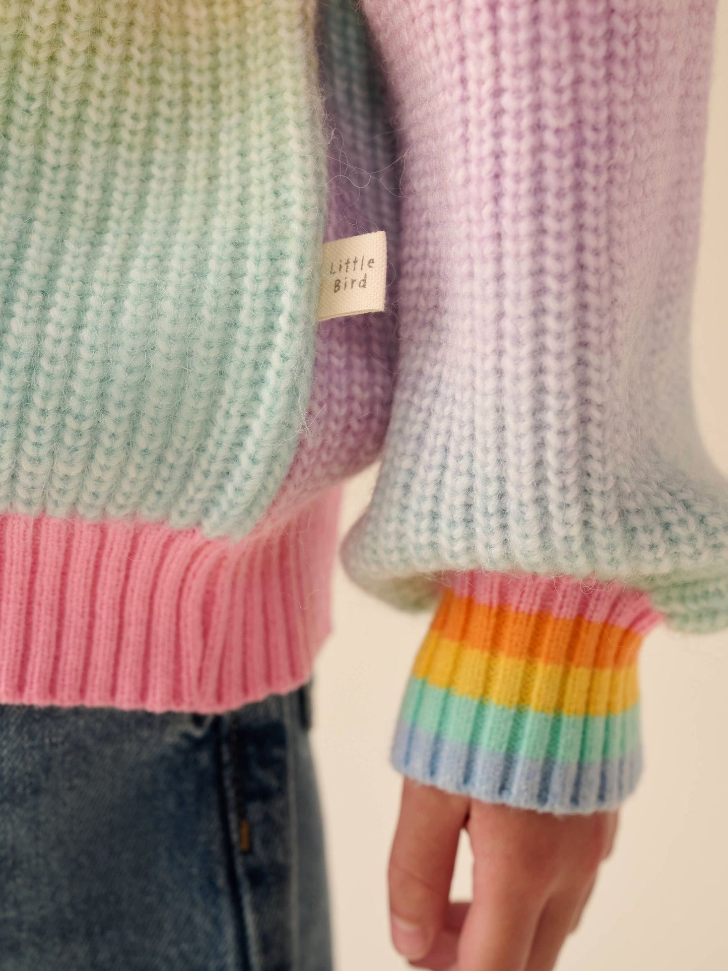 Dsiney Kidz - Little Bird by Jools Oliver Rainbow Ombre V-Neck Cardigan image 6