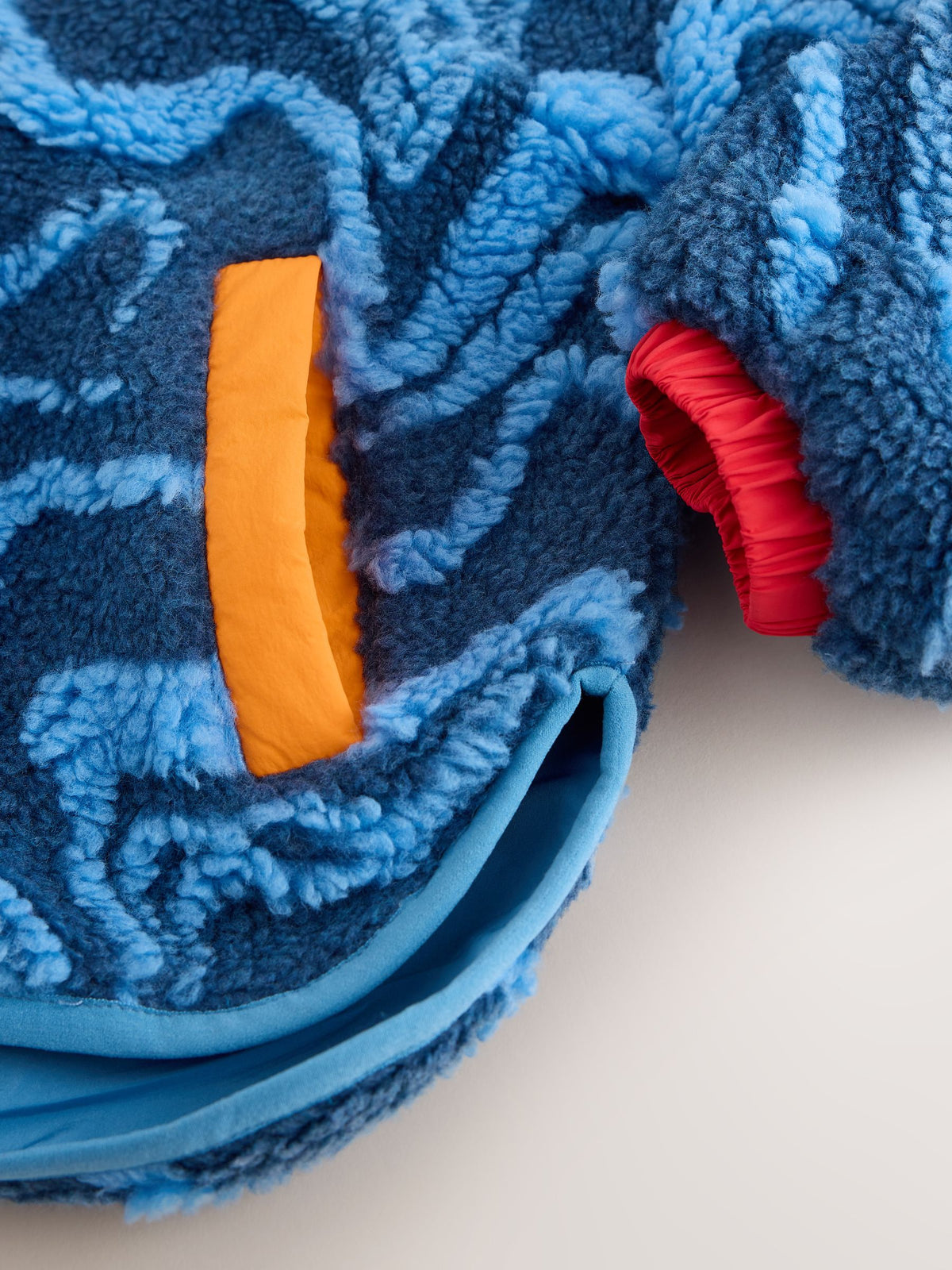 Little Bird Blue Waves Borg Fleece - image 9