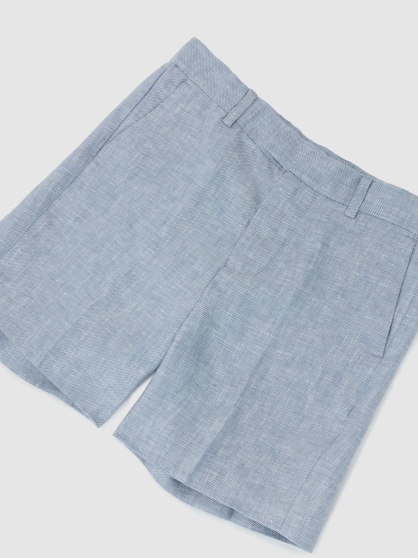 Reiss Soft Blue Atlantic S 3-9 yrs Linen Tailored Shorts image 3