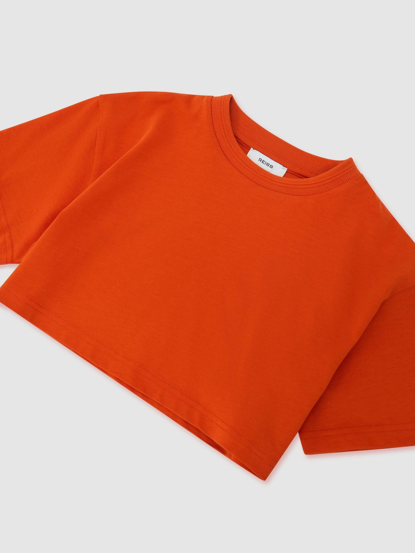 Reiss Orange Isabel 3-9 yrs Cotton Relaxed Cropped T-Shirt image 3