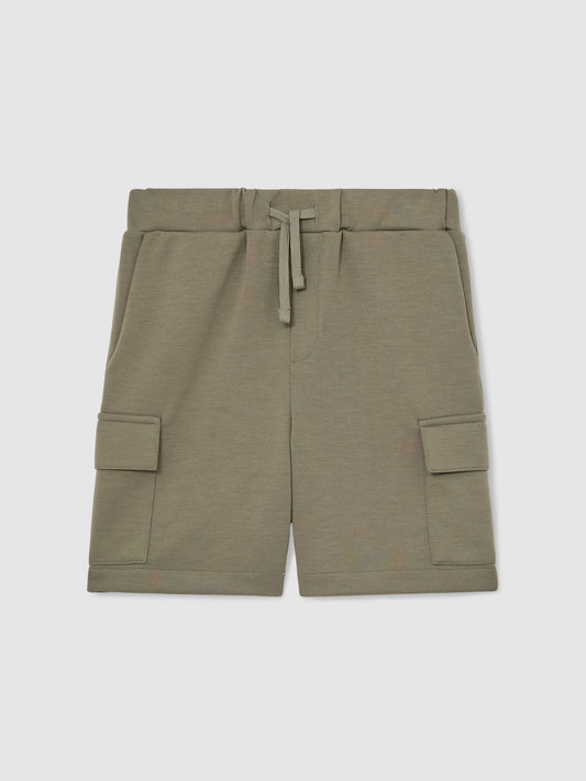 Reiss Sage Oliver 9-13 yrs Premium Interlock-Jersey Cargo Shorts image 2