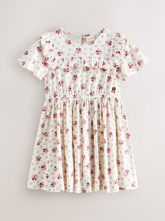 Dsiney Kidz - Laura Ashley Pink/Cream Short Sleeve Jersey Dress 2 Pack image 2