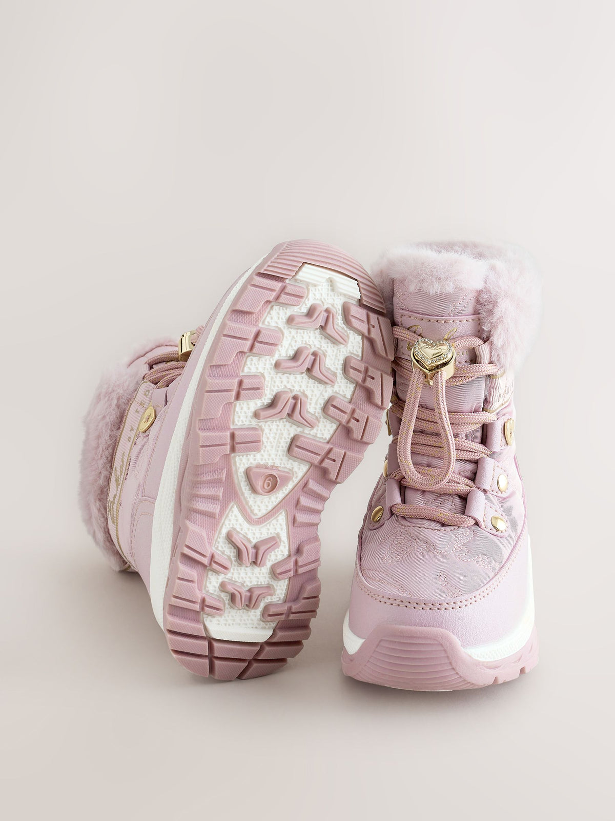 Baker by Ted Baker Pink Quilted Nylon Bow Snow Boots - image 5