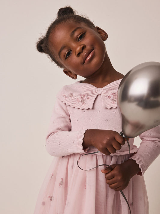 Dsiney Kidz - Pink Occassion Bow Collar Dress (3mths-10yrs) image 2