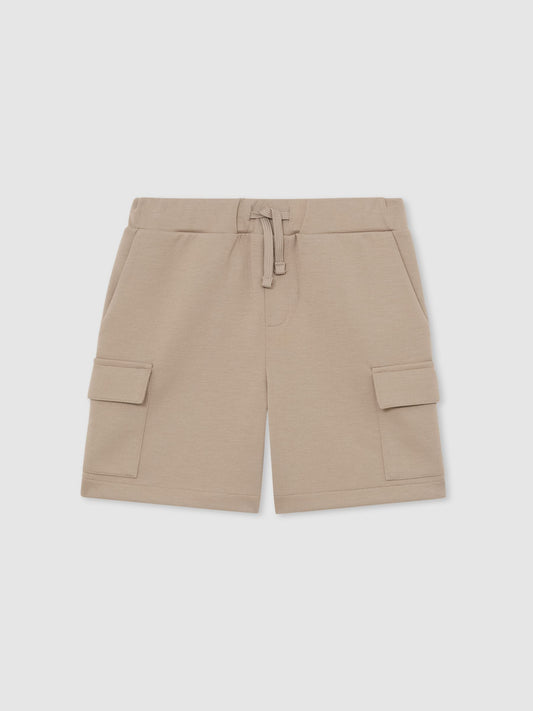 Reiss Stone Oliver 3-9 yrs Premium Interlock-Jersey Cargo Shorts image 2