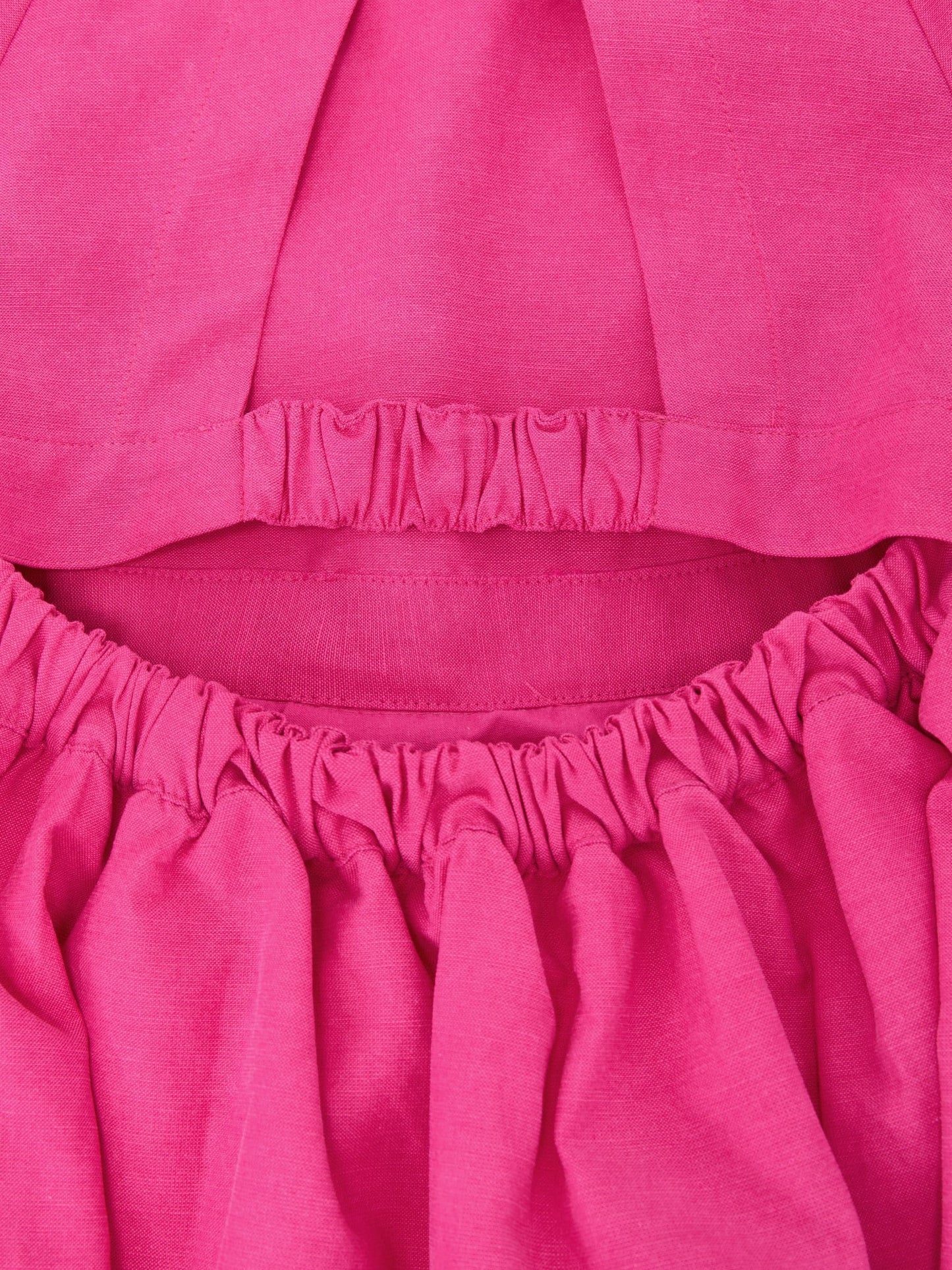 Reiss Pink Mandy 3-9 yrs Puff-Sleeve Cut-Out Back Dress image 5