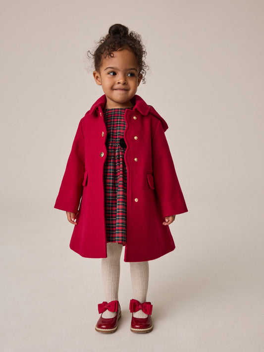 Dsiney Kidz - Red Hooded Coat With Wool (3mths-10yrs) image 2