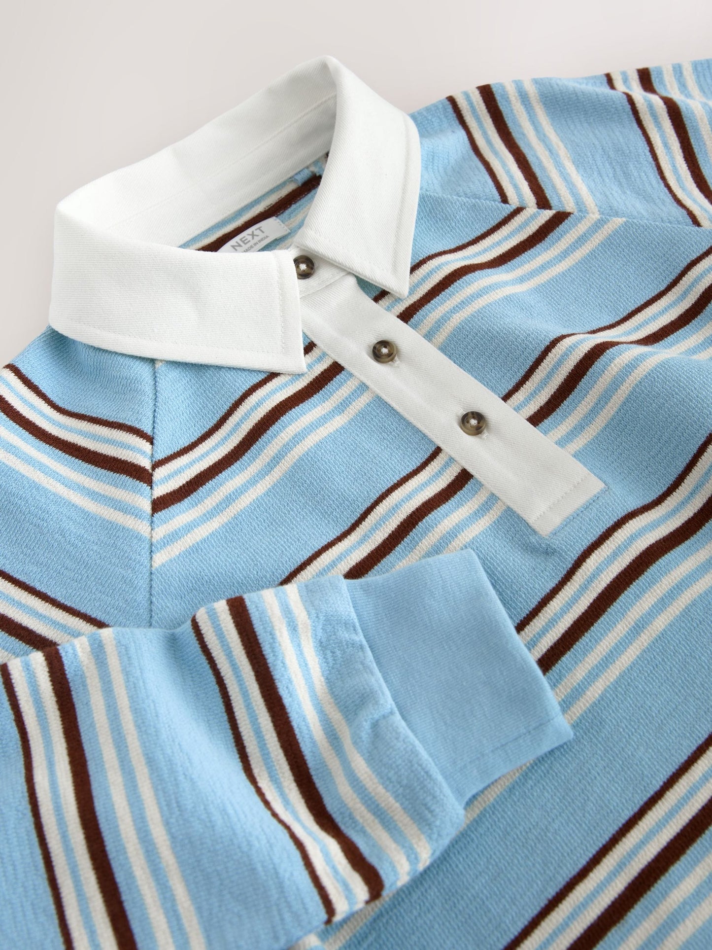 Dsiney Kidz - Blue Stripe Long Sleeve Rugby Top (3-16yrs) image 4