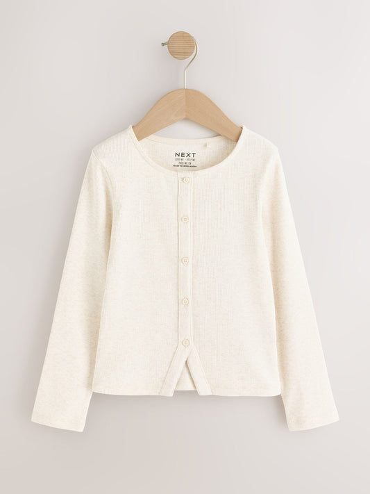 Dsiney Kidz - Cream/ Brown Long Sleeve Ribbed Cardigan 2 Pack (3-16yrs) image 2