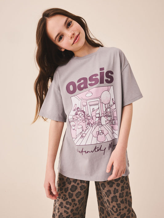 Dsiney Kidz - Charcoal Grey Oasis Oversized Graphic T-Shirt (3-16yrs) image 2