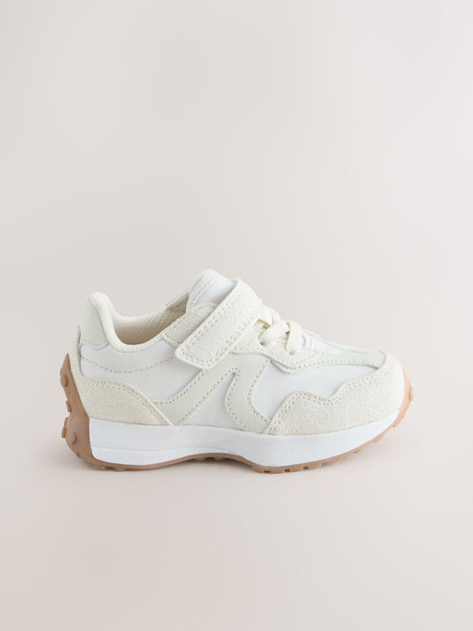 Neutral Elastic Lace Touch Fasten Trainers image 2