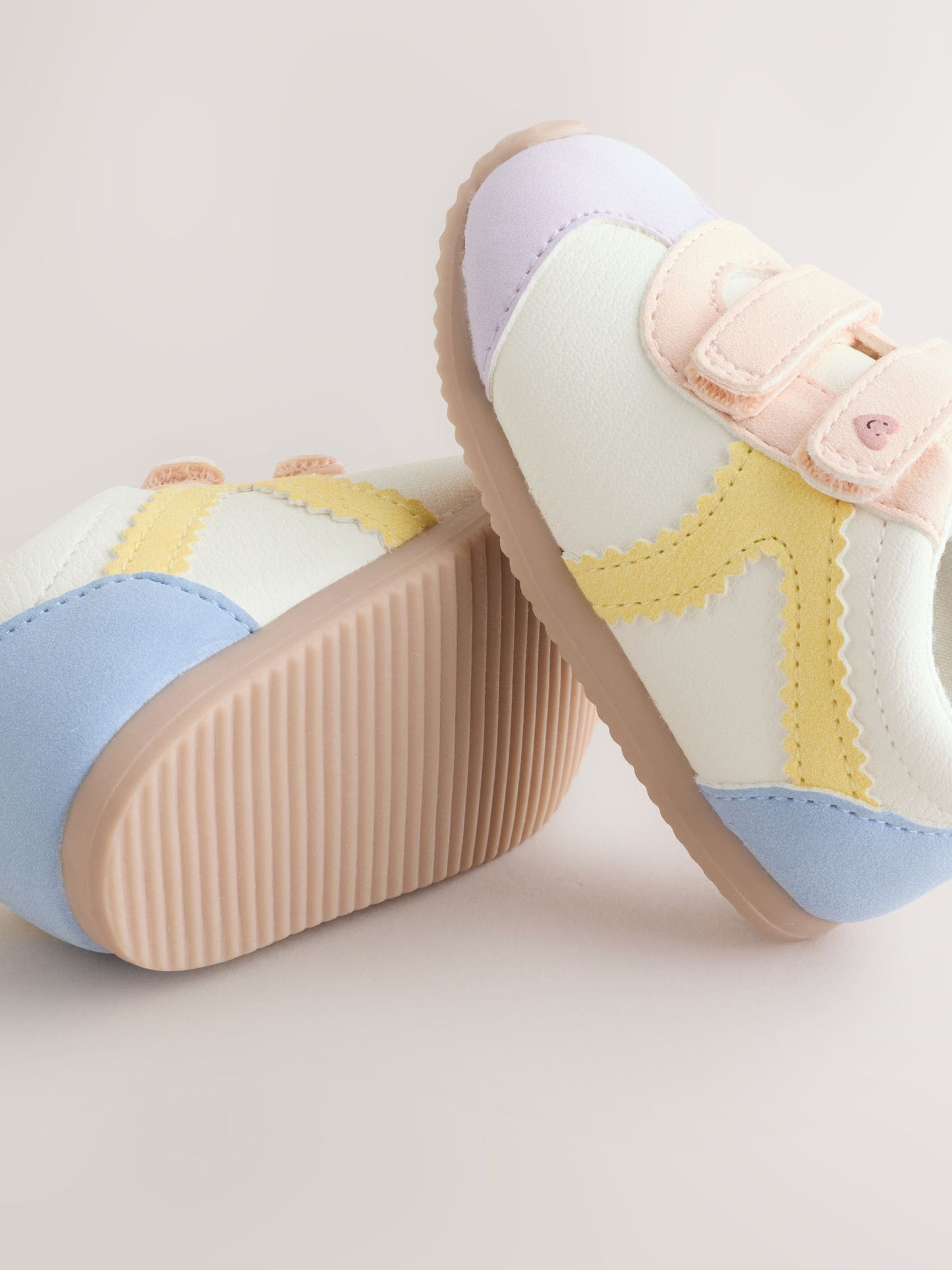 Multi Pastel Baby Touch Fastening Trainers image 5