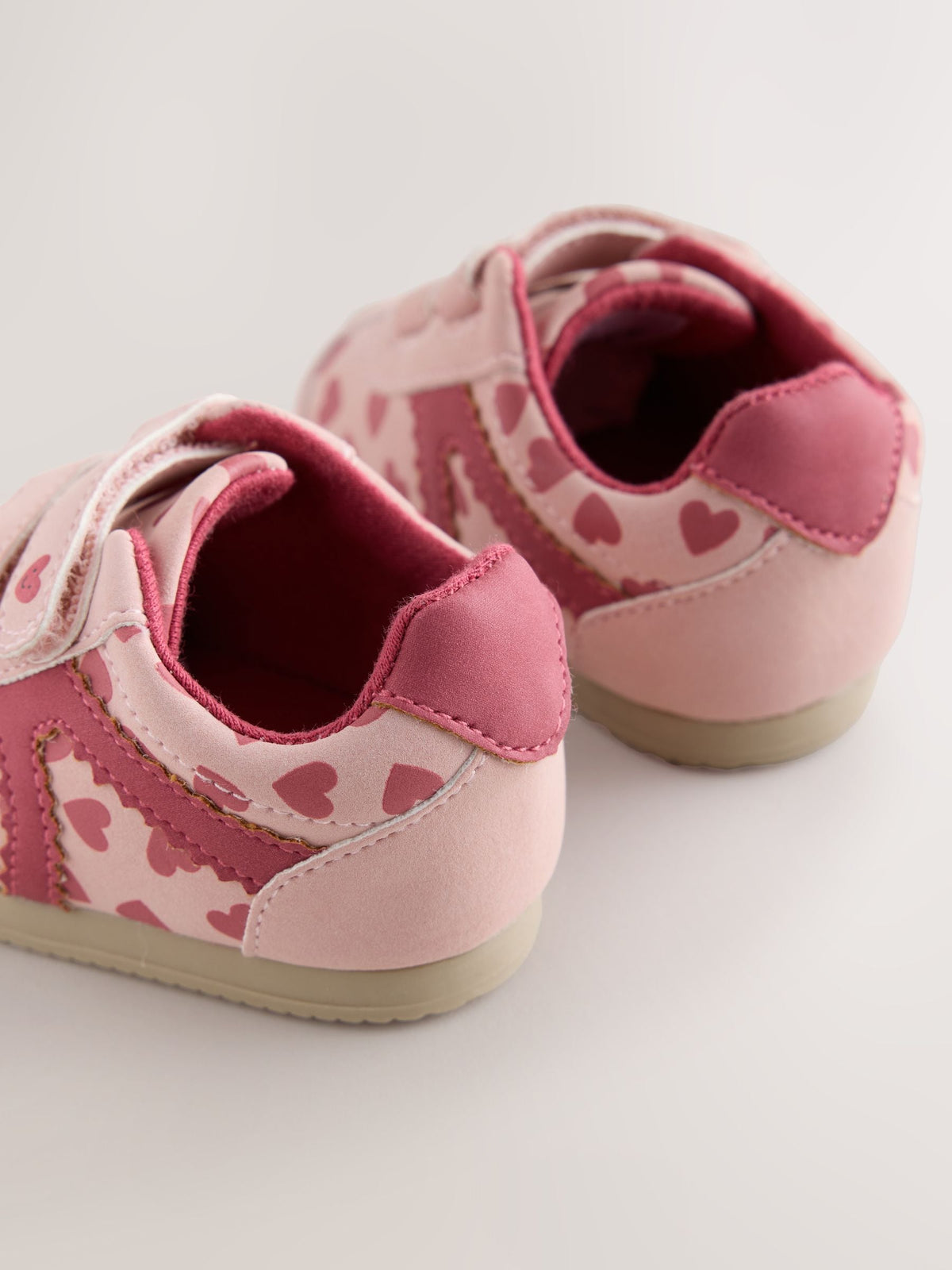 Dsiney Kidz - Pink/Red Hearts Baby Touch Fastening Trainers image 5