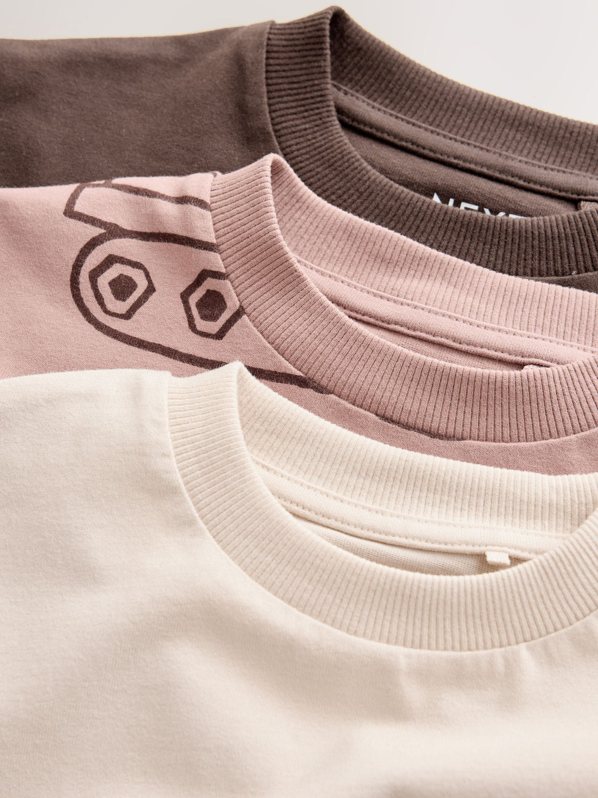 Dsiney Kidz - Neutral Digger Long Sleeve Graphic T-Shirts 3 Pack (3mths-7yrs) image 7