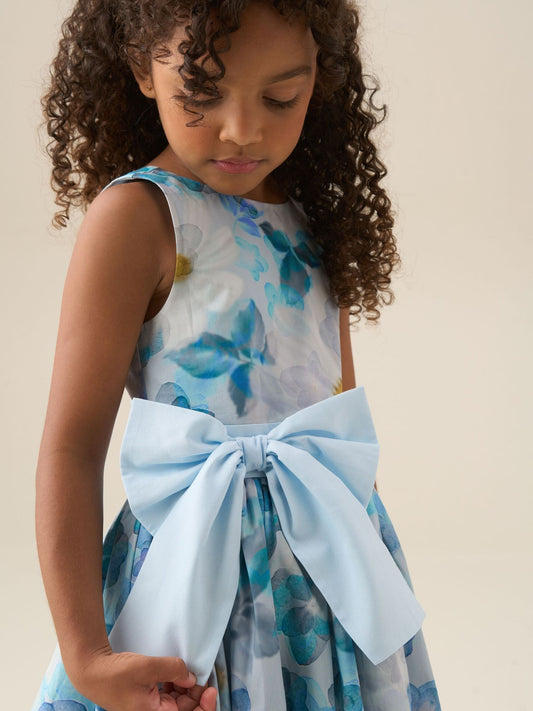 Dsiney Kidz - Angel & Rocket Blue Elisa Print Bow Waist Dress image 2