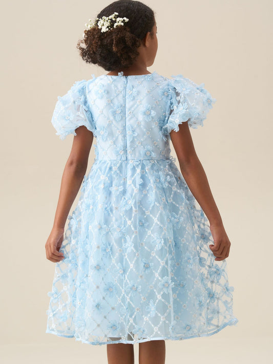 Dsiney Kidz - Angel & Rocket Blue Francine Embellished Puff Sleeve Dress image 2