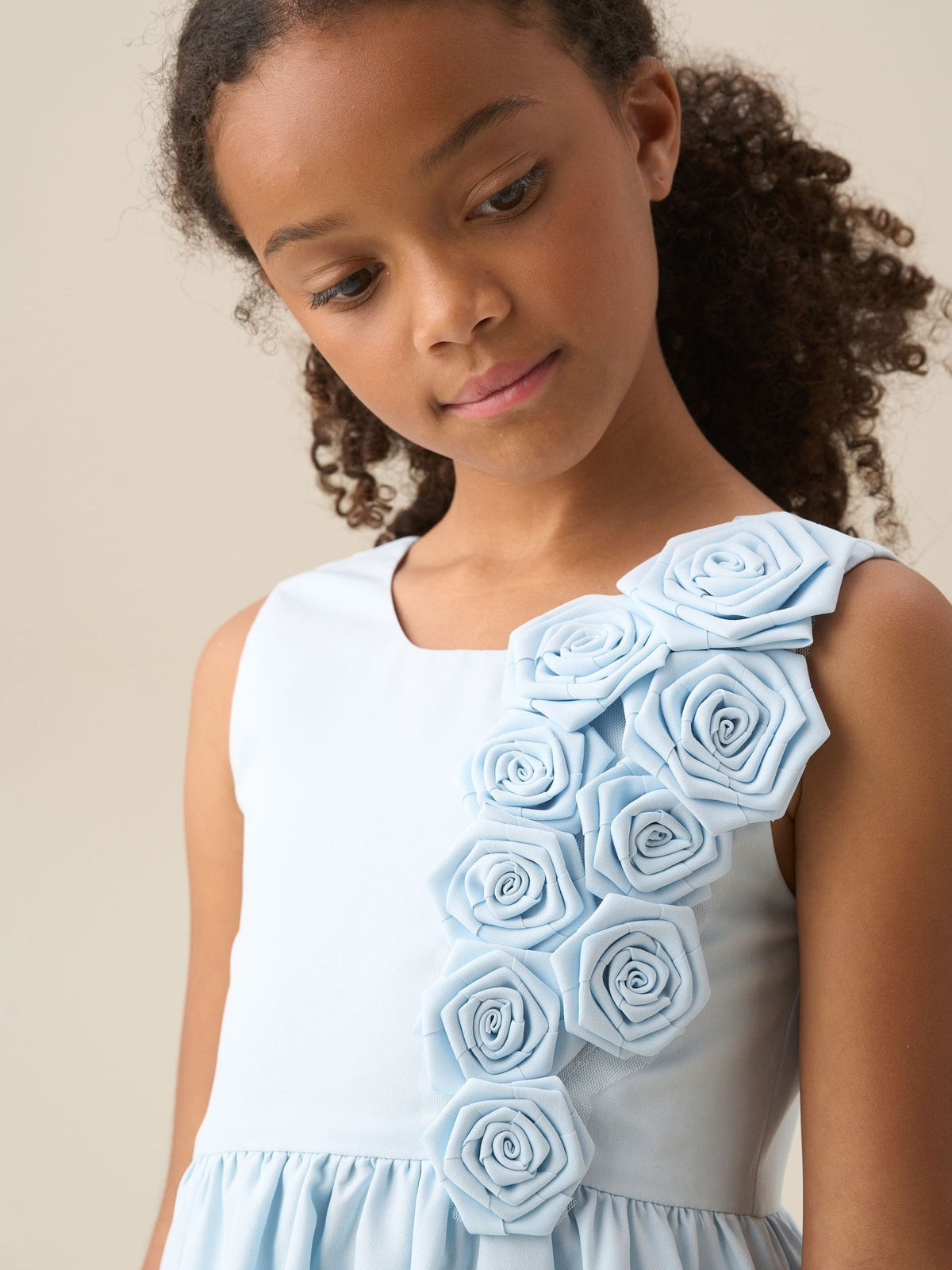 Dsiney Kidz - Angel & Rocket Blue Niamh 3D Flower Corsage Dress image 4