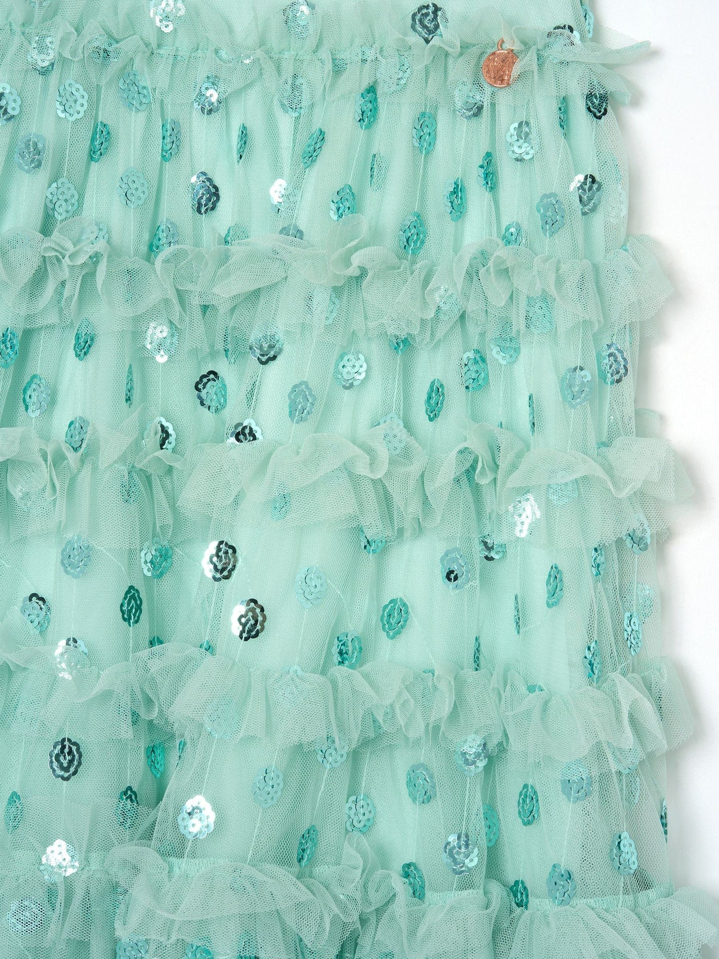 Angel & Rocket Green Bea Mesh Frill Dress image 9