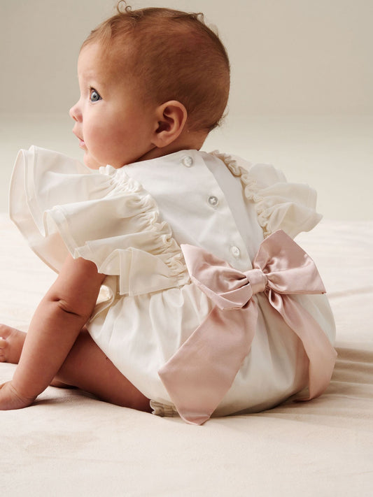 Angel & Rocket White Lily Double Frill Sleeve Romper image 2