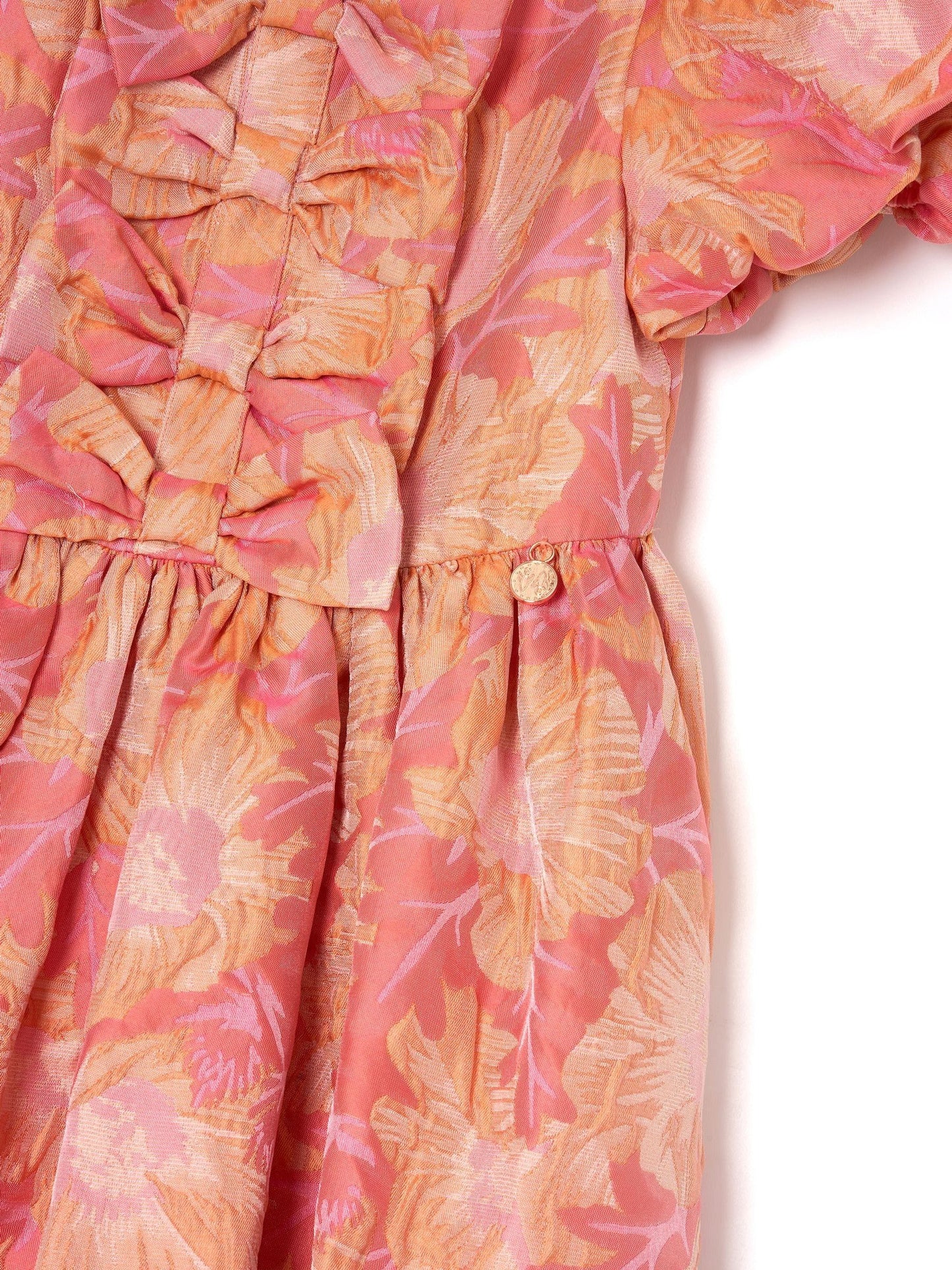 Angel & Rocket Pink Georgia Bow Jacquard Dress image 9