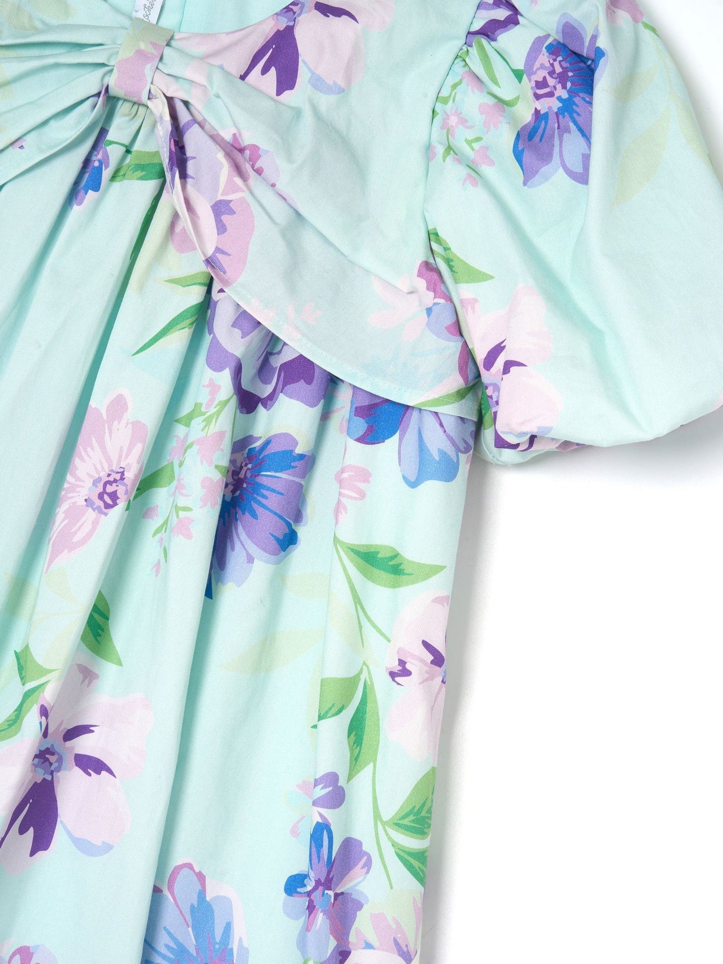 Angel & Rocket Blue Lucia Floral Print Puff Sleeve Dress image 7
