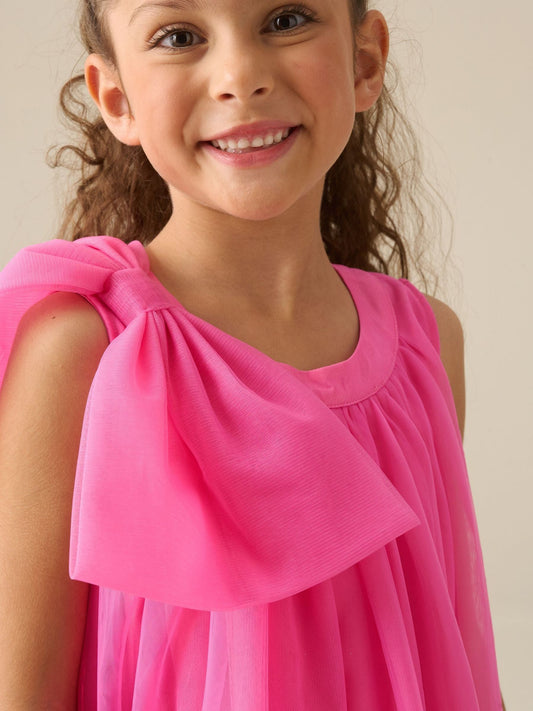 Dsiney Kidz - Angel & Rocket Pink Talullah Bow Shoulder Tulle Dress image 2