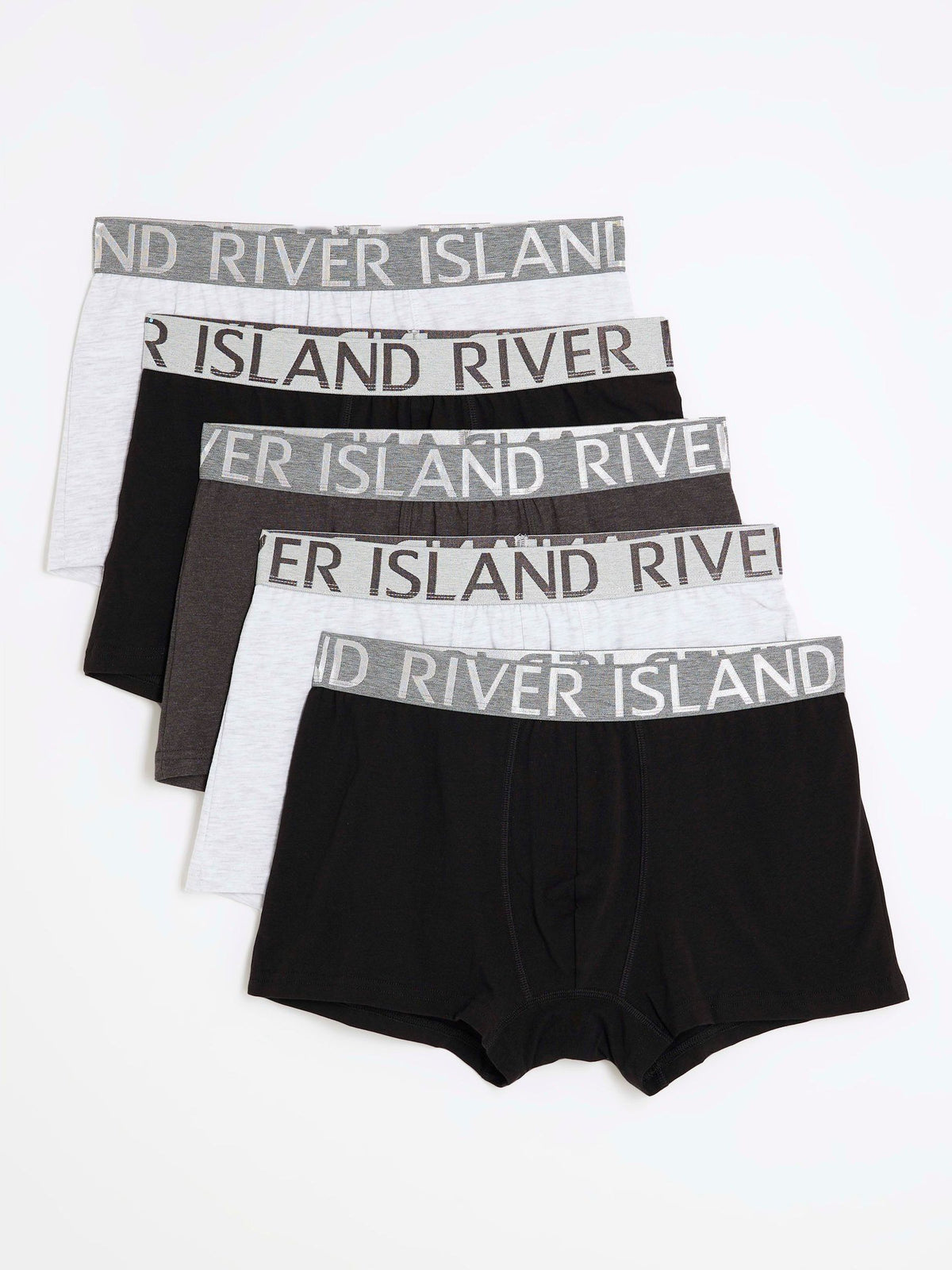 Dsiney Kidz - River Island Grey Waistband Trunks 5 Pack image 3