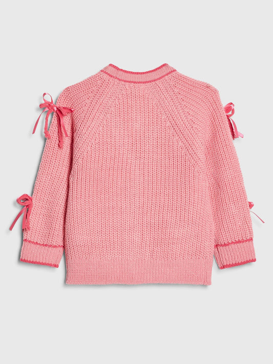 Dsiney Kidz - River Island Pink 3D Heart & Bow Cardigan image 2