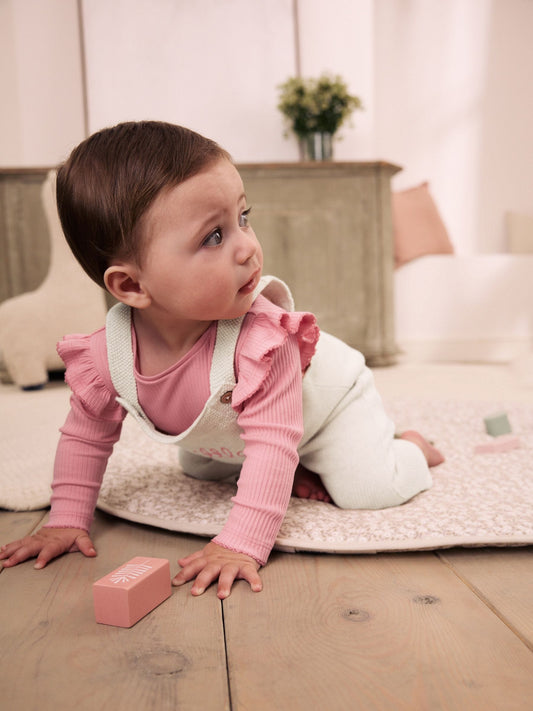Dsiney Kidz - Ecru Knit Baby Bodysuit & Dungaree 2 Piece Set (0mths-2yrs) image 2