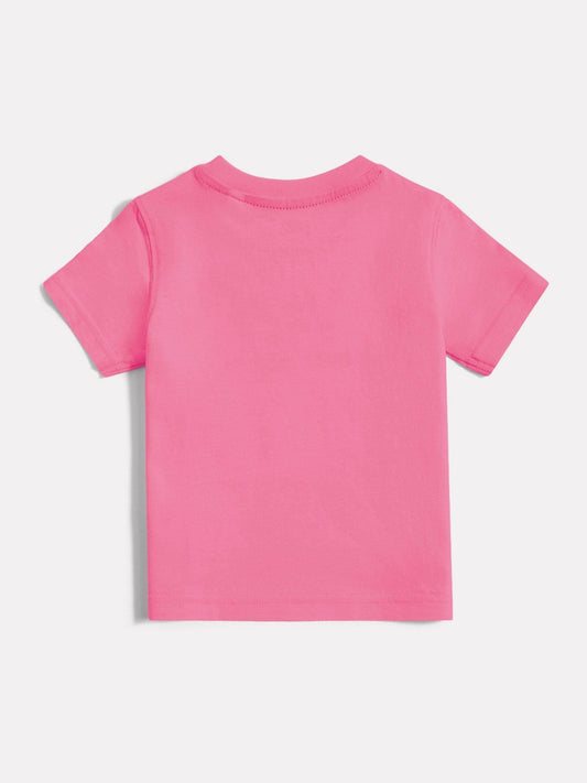 New Balance Pink Stacked Logo T-Shirt image 3
