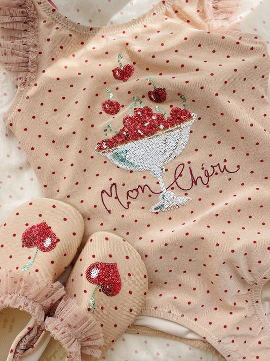 Dsiney Kidz - Konges Sløjd Natural Amandine Mon Cherry Print Polka Dot Swimsuit image 2