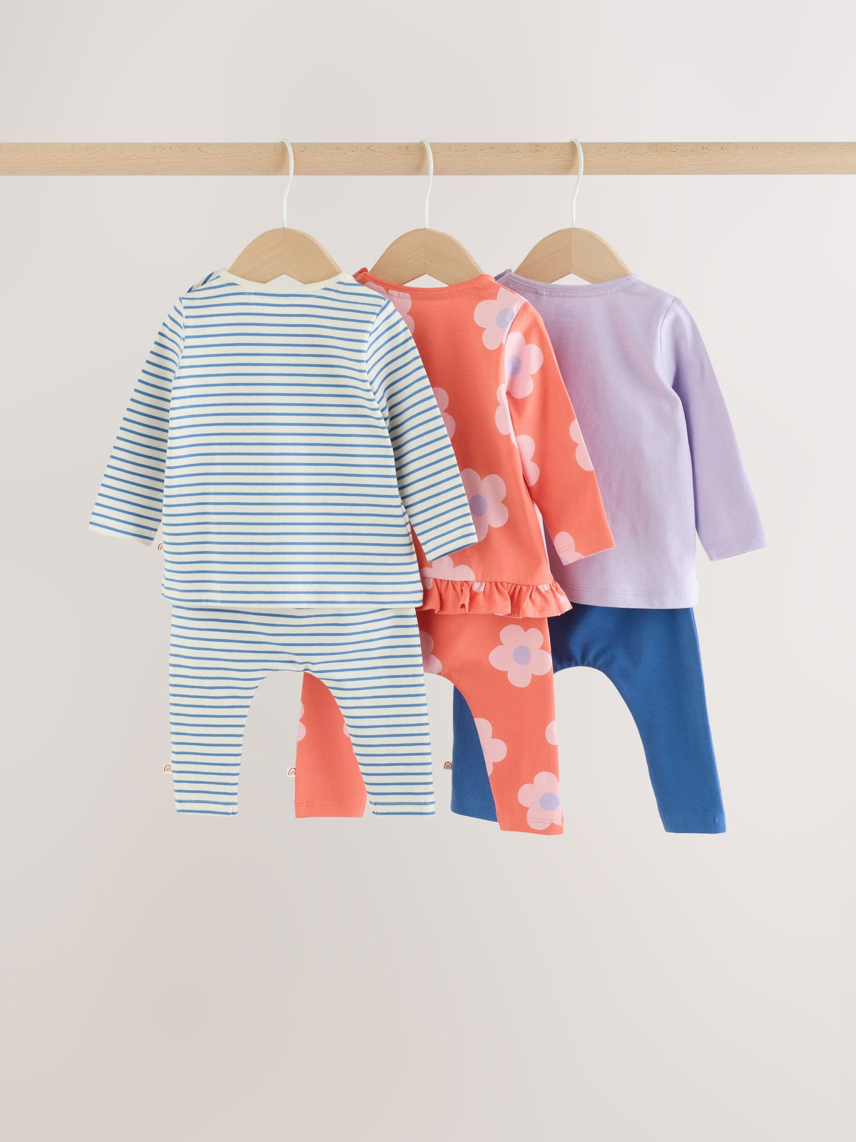 Dsiney Kidz - Navy Stripe Long Sleeve T-Shirt And Leggings Baby 6 Piece Set (0mths-2yrs) image 8