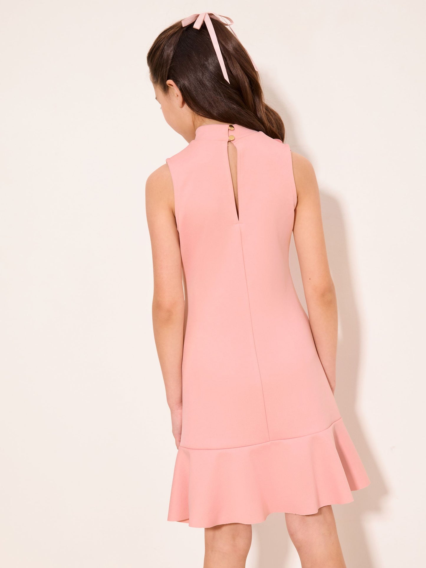Lipsy Pink Scuba Corsage Dress (5-16yrs) image 5