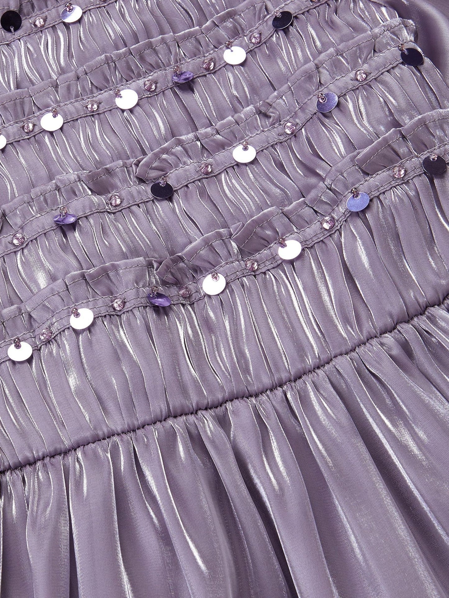 Monsoon Purple Sequin Organza Party Dress image 3