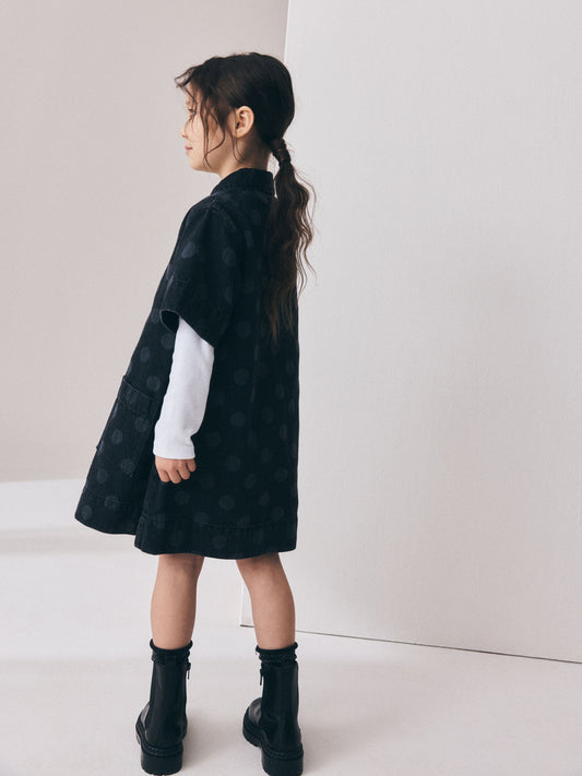 Dsiney Kidz - Black Spot Denim Shift Dress (3-16yrs) image 2