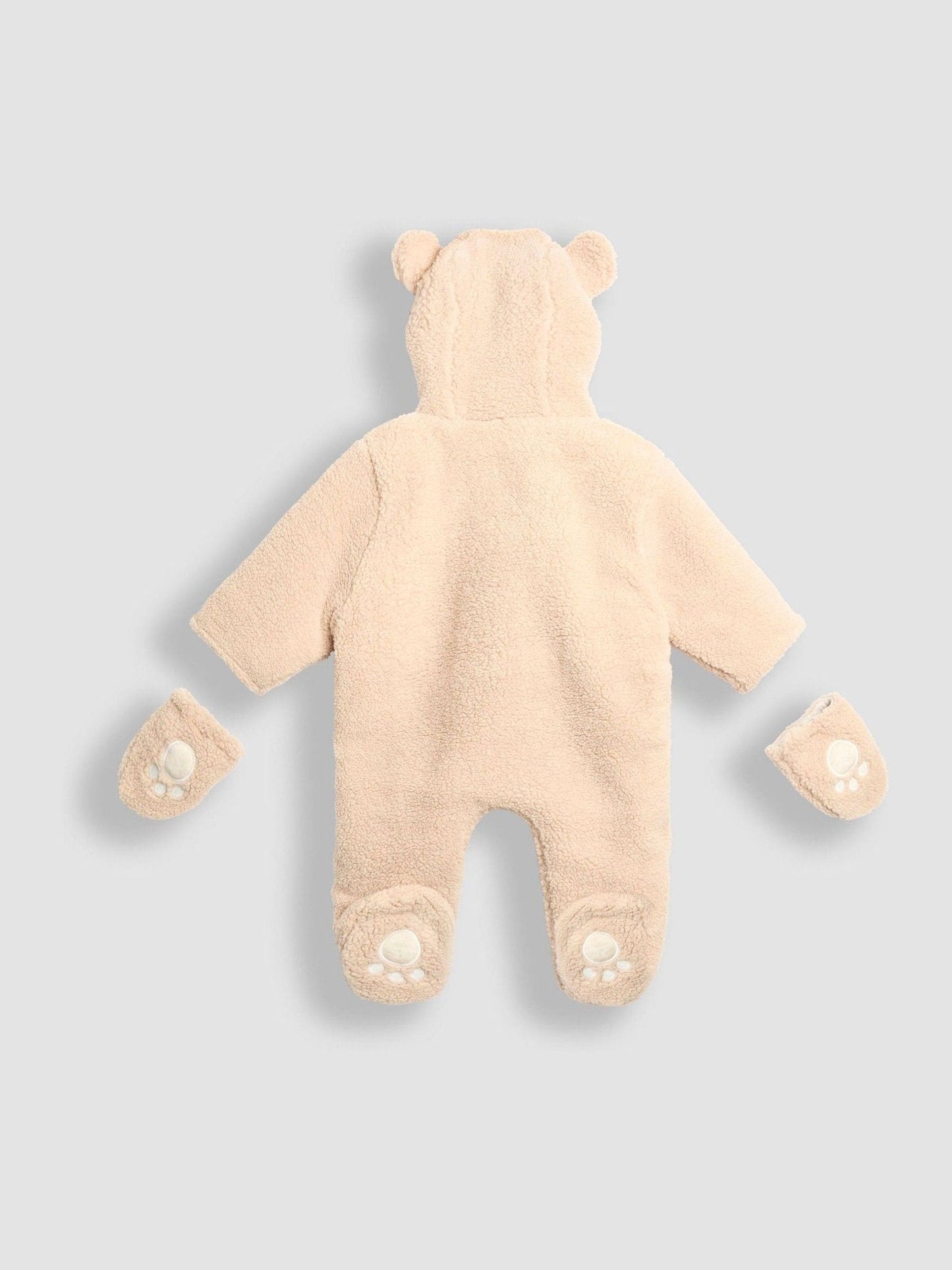 JoJo Maman Bébé Brown Bear Cosy Borg Character Pramsuit image 4