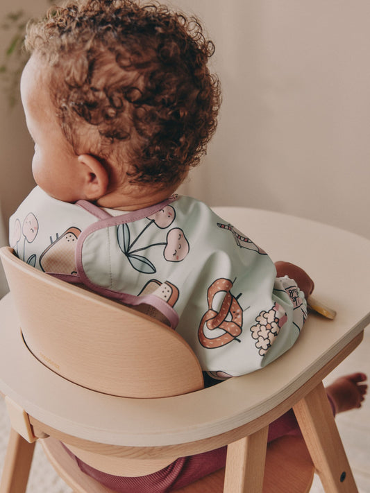 Mint Green Breakfast Club Weaning And Feeding Sleeved Bib image 2