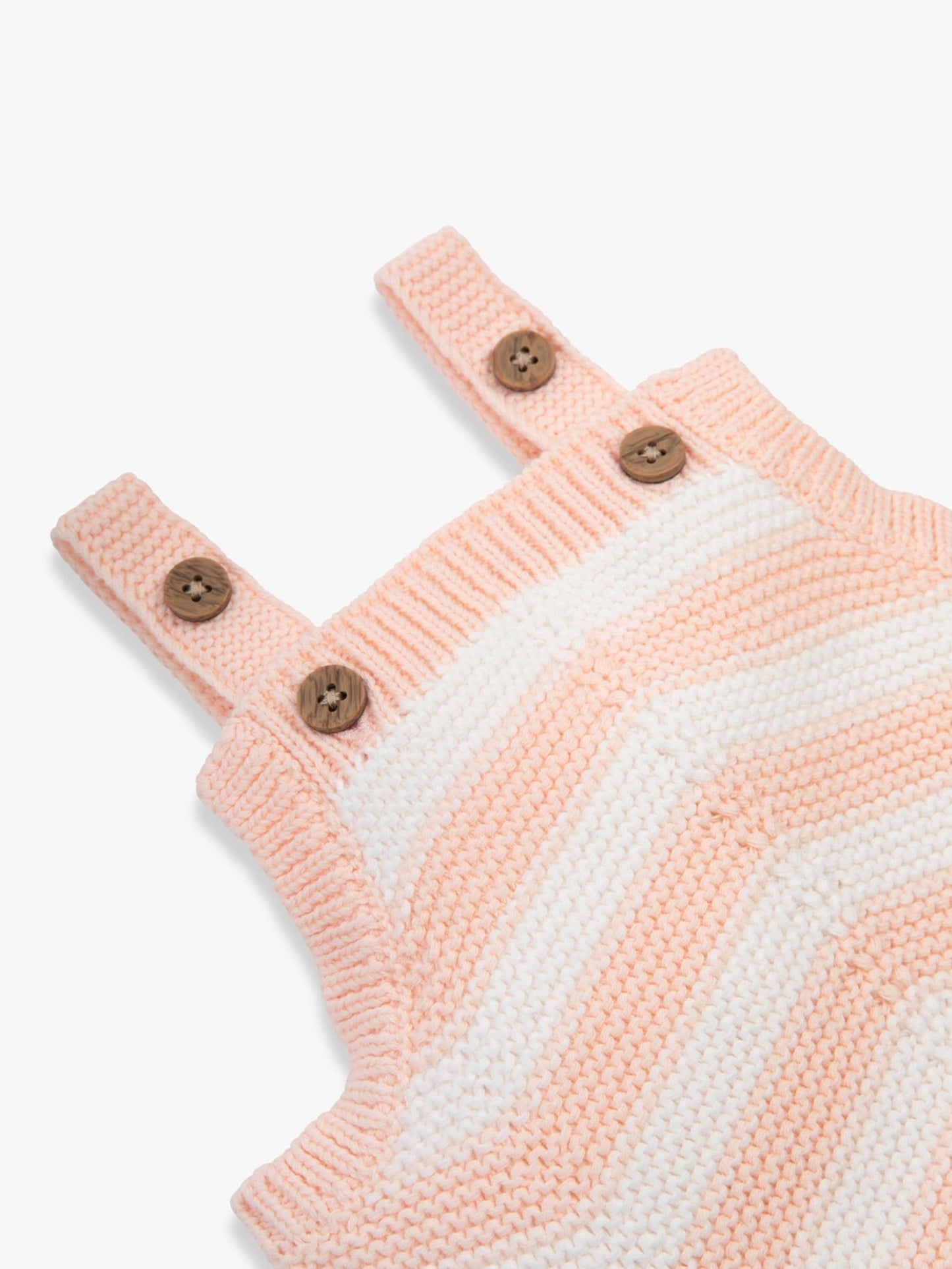 The Little Tailor Pink Baby Chevron Design Knitted 100% Cotton Romper image 5