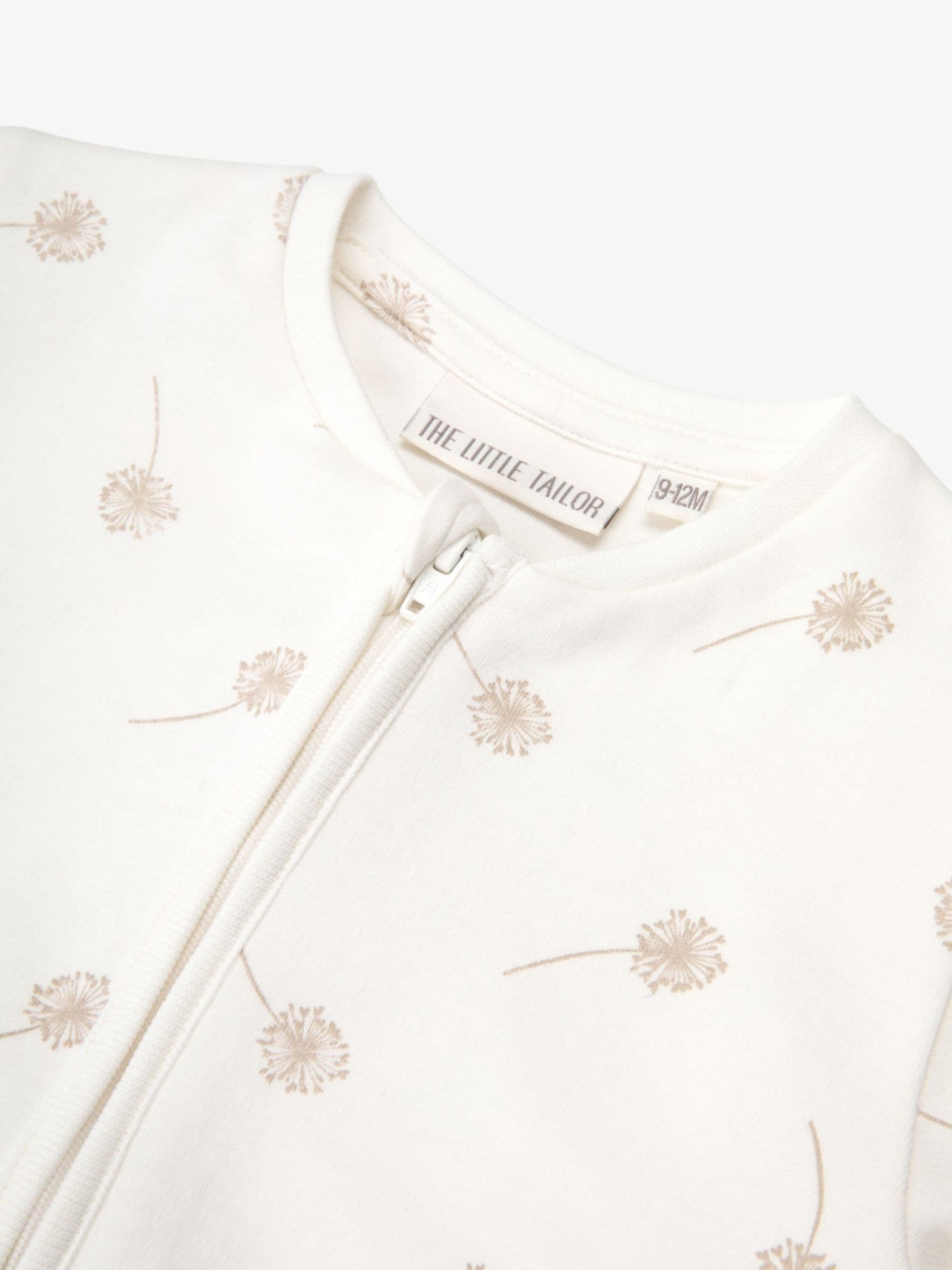 The Little Tailor Cream Front Zip Soft Sleepsuit image 6