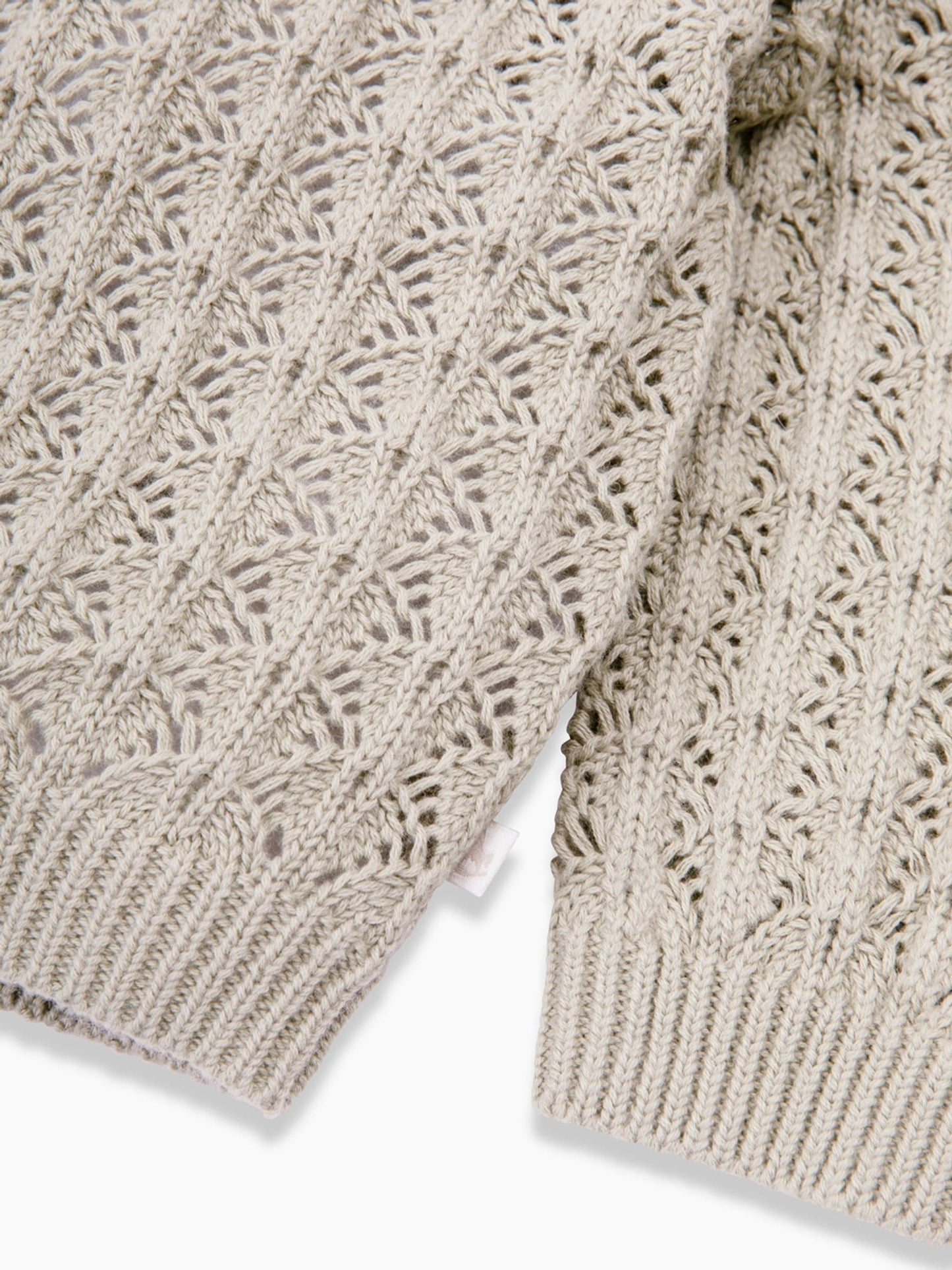 Dsiney Kidz - The Little Tailor Natural 100% Cotton Scallop Design Pointelle Cardigan image 6