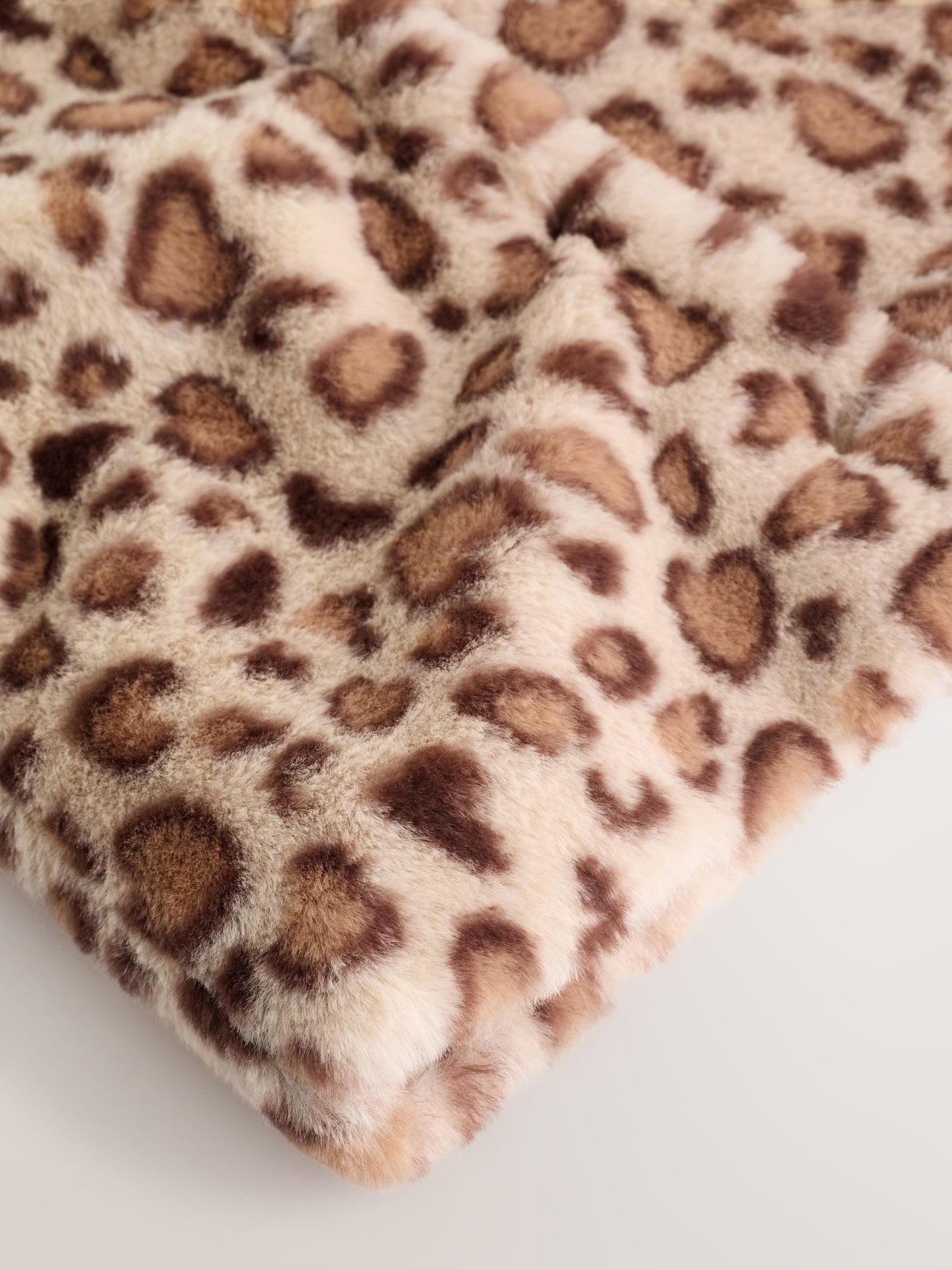 Leopard Print Faux Fur Hooded Baby Jacket (0mths-2yrs)