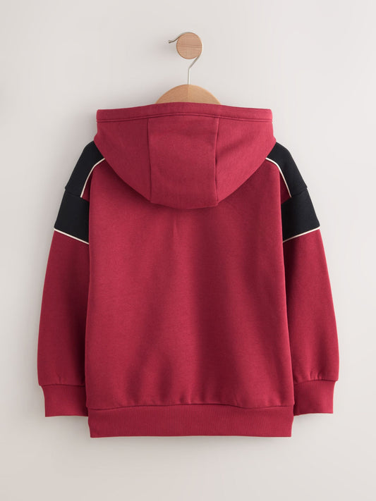 Red Colourblock Hoodie (3-16yrs)