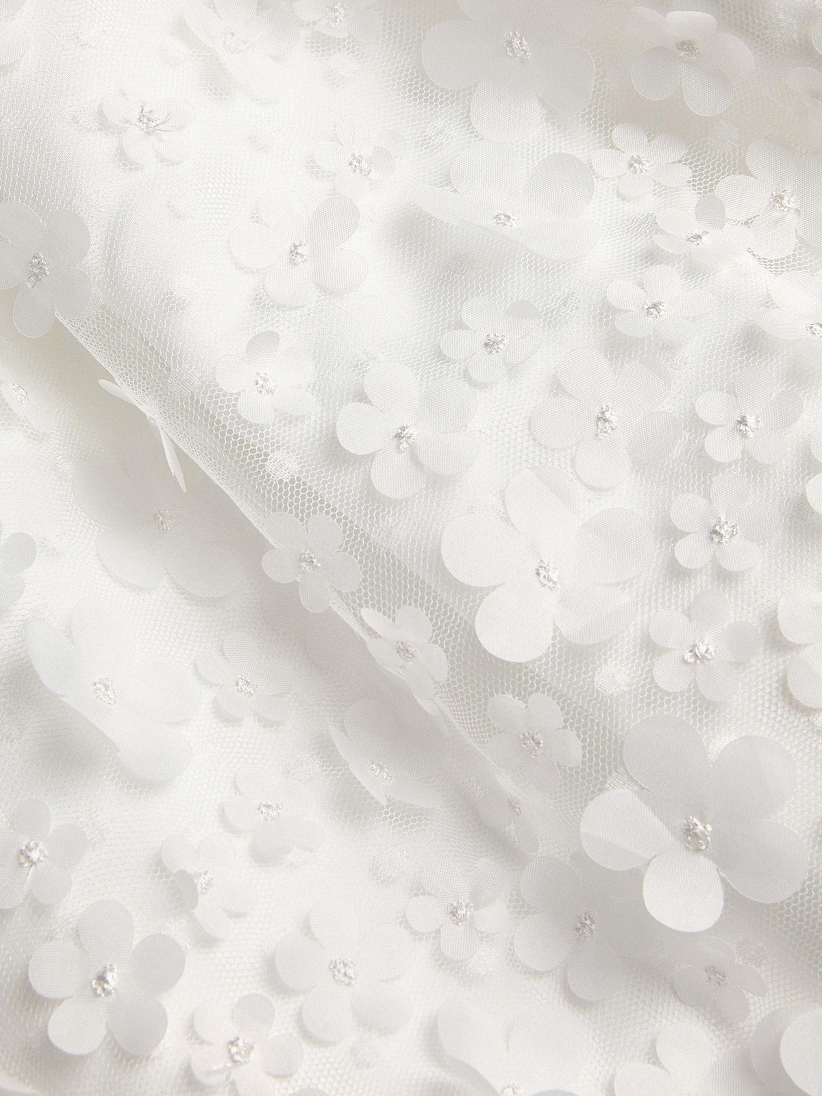 Dsiney Kidz - Monsoon White Floral Appliqué Baby Christening Dress image 3