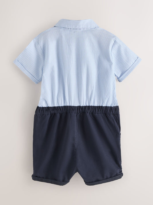 Baker by Ted Baker Blue/Navy Textured Smart Romper image 2