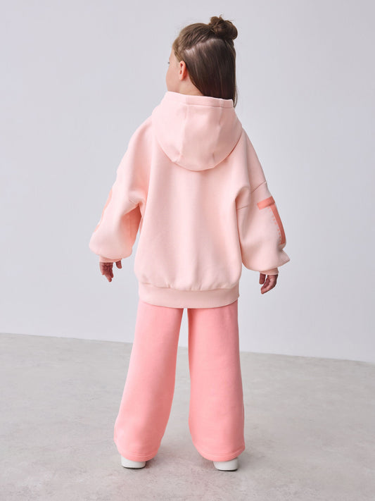 Baker by Ted Baker 2 Piece Oversized Pink Hoodie and Wide Leg Joggers Set