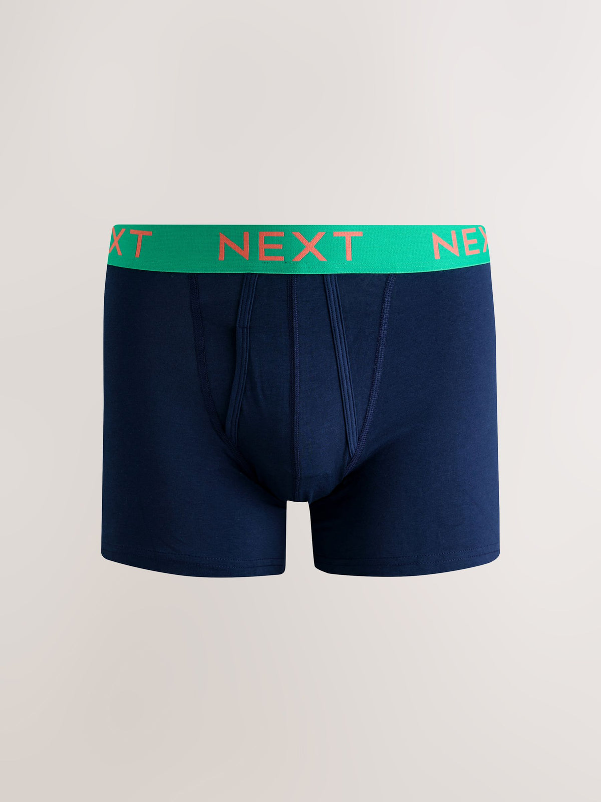 Dsiney Kidz - Navy Bright Contrast Colour Waistband 10 pack A-Front Cotton Rich Boxers image 5
