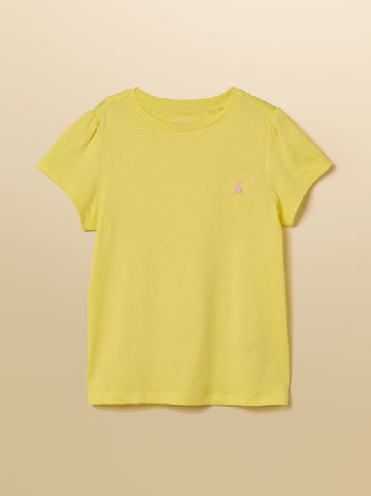 Joules Girls' Let's Go Pink & Yellow Short Sleeve T-Shirts 2 Pack image 2