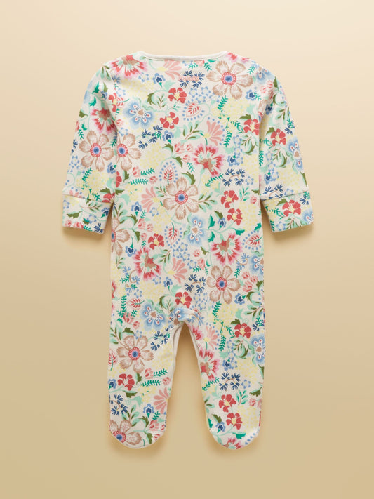 Joules Razamataz Multi Floral Cotton Babygrow image 2